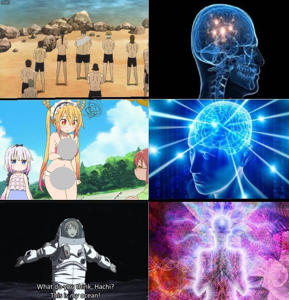 meme anime tentang episode pantai