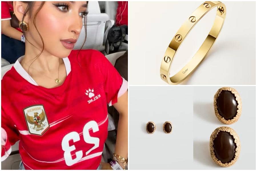 Detail Perhiasan Jennifer Coppen saat Nonton FIFA ASEAN Cup, Mewah!