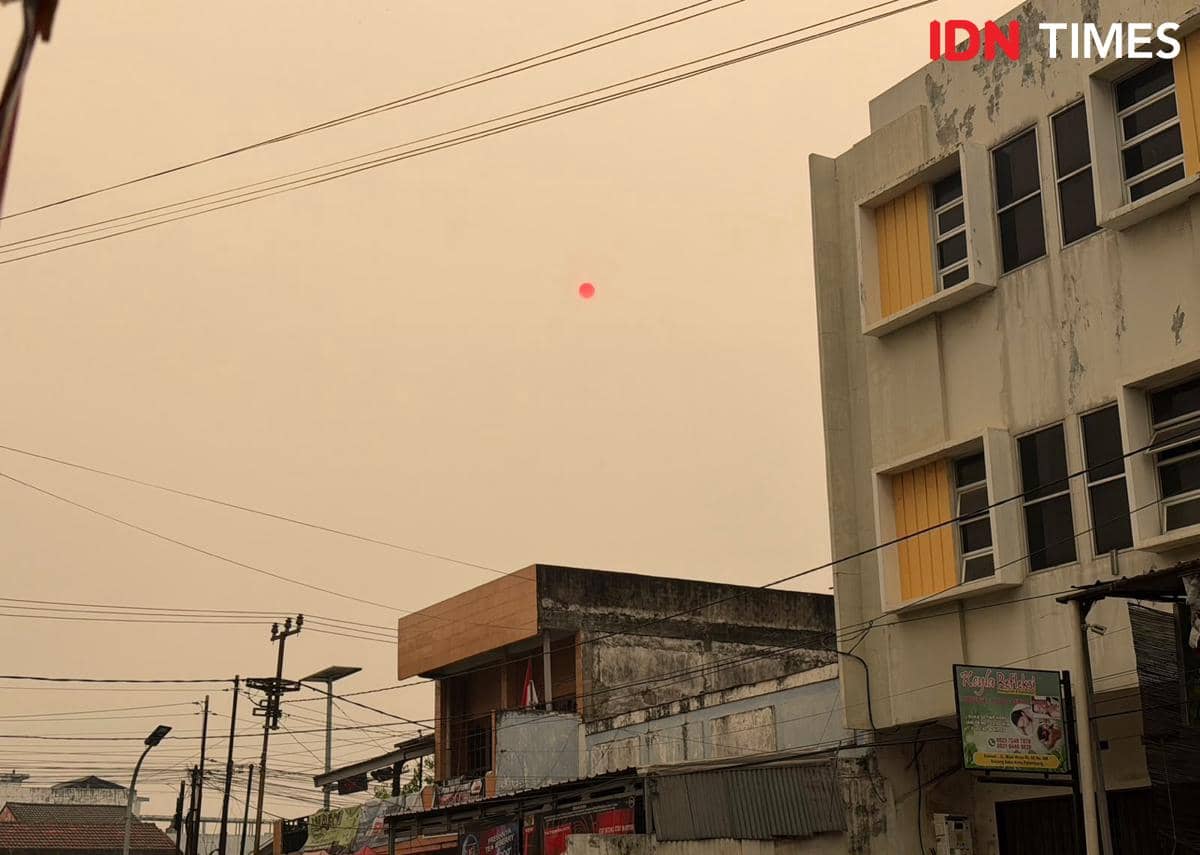 Kondisi langit di Kota Palembang, Selasa 6 Oktober 2026