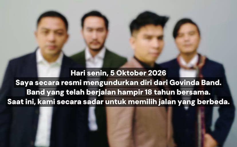 Irfan Govinda dalam potret yang diunggah di akun Instagram @muhammadirfan terkait kabar keluarnya dari band Govinda.