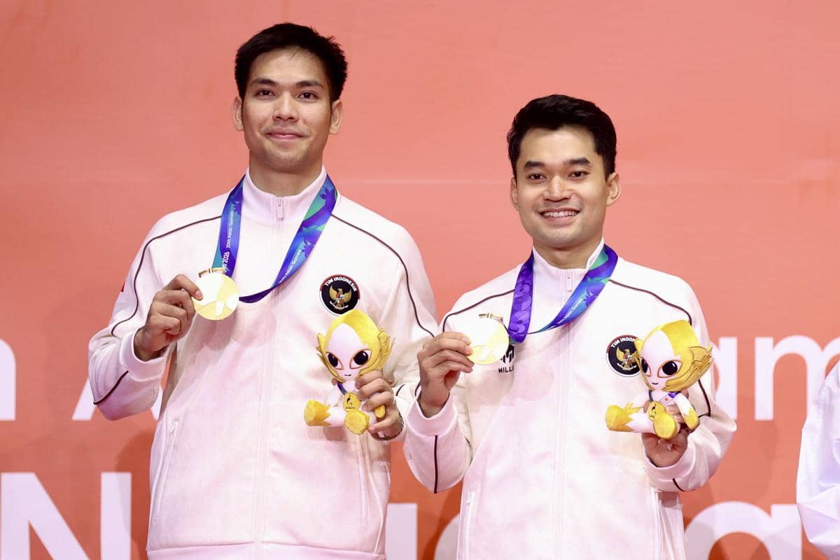 Leo Rolly Carnando/Daniel Marthin meraih medali emas di Asian Games 2026 Aichi-Nagoya (dok.PP PBSI)