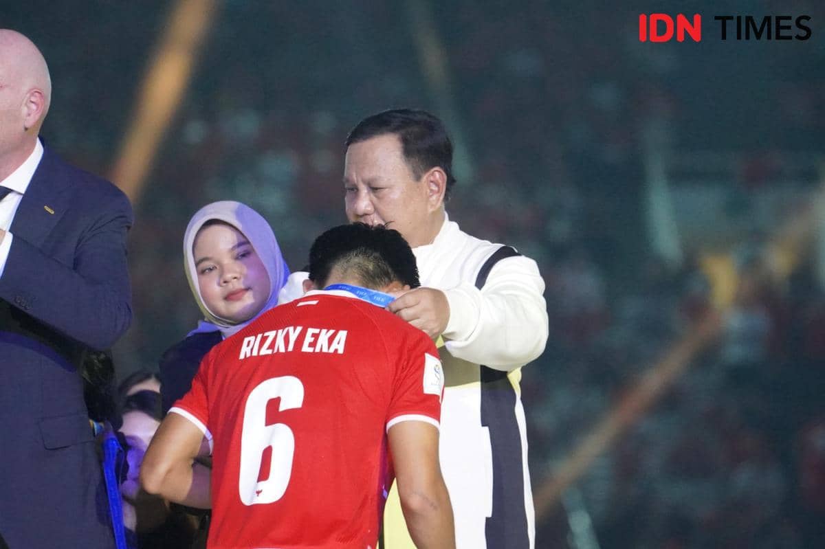 Potret kebahagiaan Timnas Indonesia usai juara FIFA ASEAN Cup 2026. (IDN Times/Sandy Firdaus)