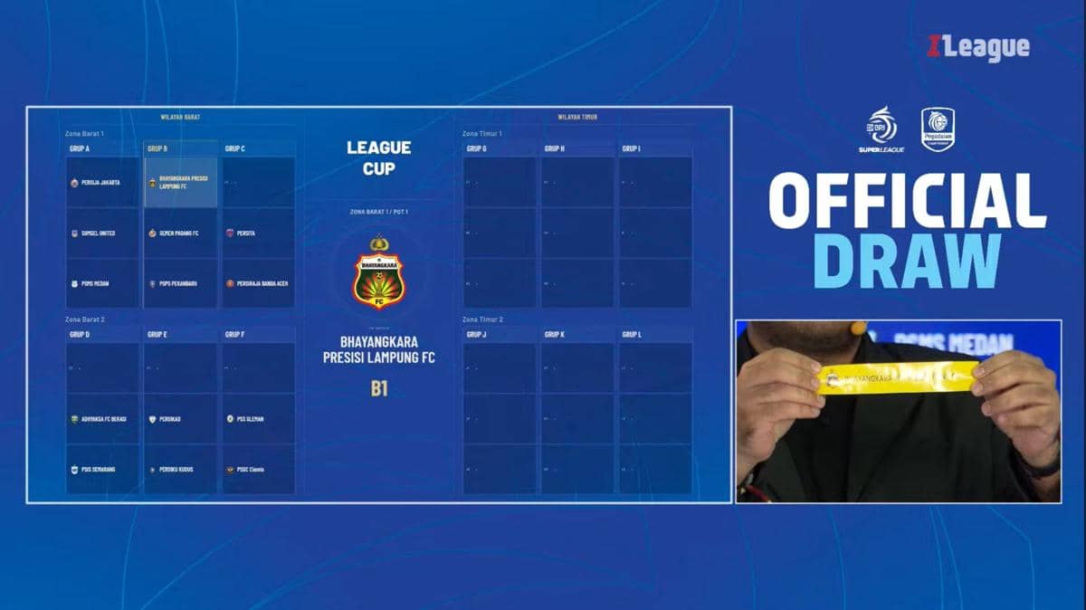 Drawing grup league cup. (Youtube: I.League TV) 