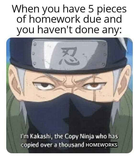 meme Naruto tentang ninja peniru