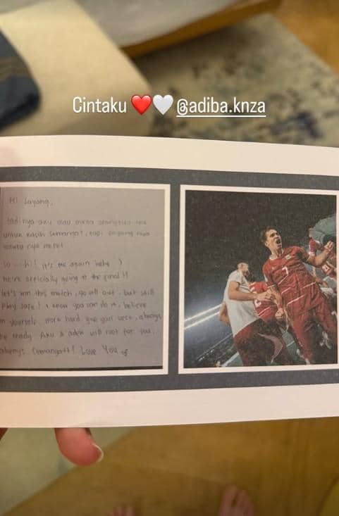 Adiba Khanza Dukung Egy Maulana di Final FIFA ASEAN Cup 2026 (instagram.com/adiba.knza)