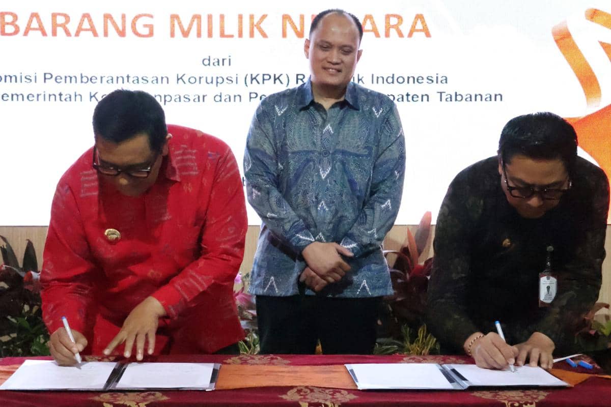 2.000 Meter Persegi Tanah Rampasan Negara Dihibahkan ke Pemkab Tabanan
