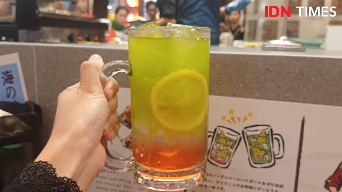 Potret Sparkling Watermelon Ocha, Gindaco Yokocho, Central Park Mall, Jakarta Barat