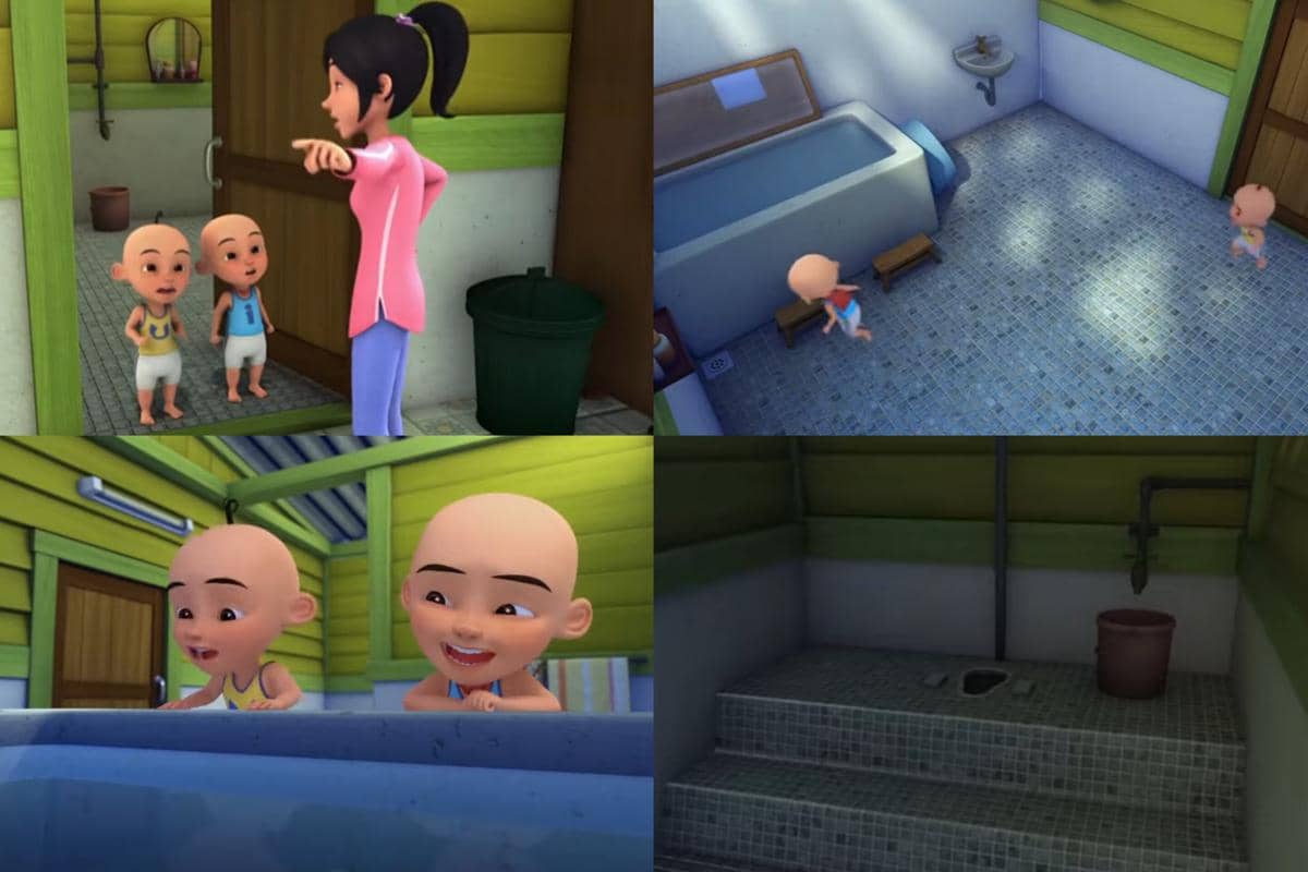 kamar mandi di rumah Upin dan Ipin