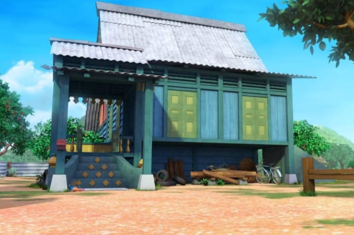 9 Detail Rumah Tok Dalang di Upin & Ipin, Dapurnya Minimalis!