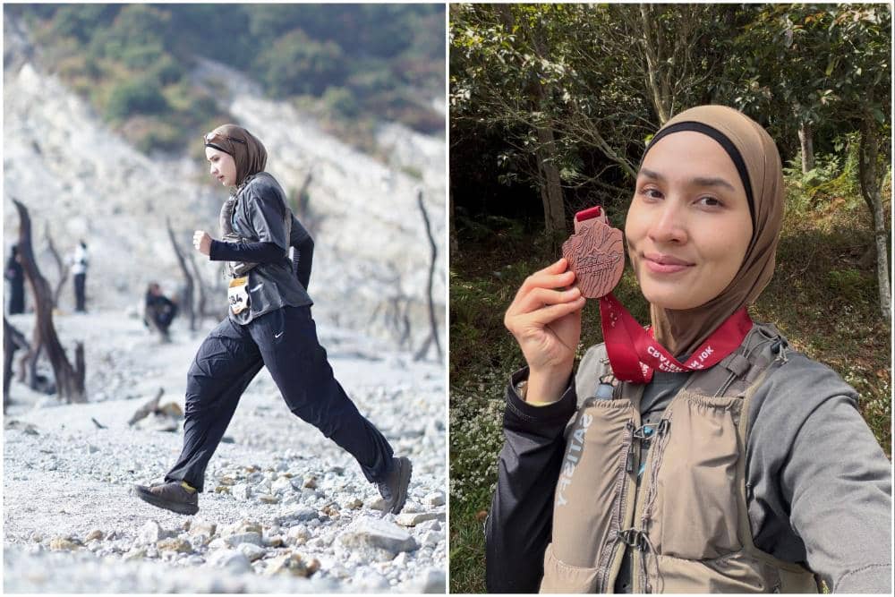 Dwi Handayani Ikut Papandayan Trail Run, Happy Lihat Pemandangan!