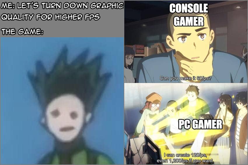 8 Meme Anime tentang FPS, Turunin Grafik biar Permainan Lancar