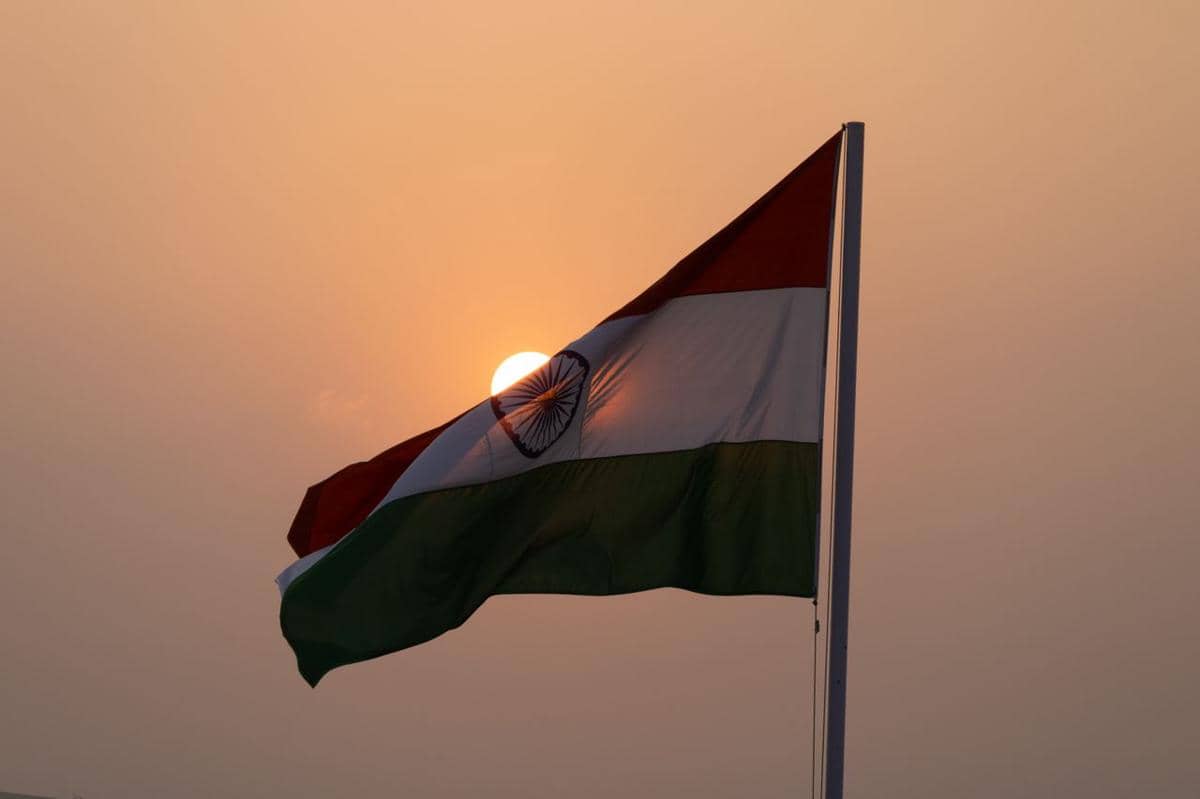 ilustrasi bendera negara India