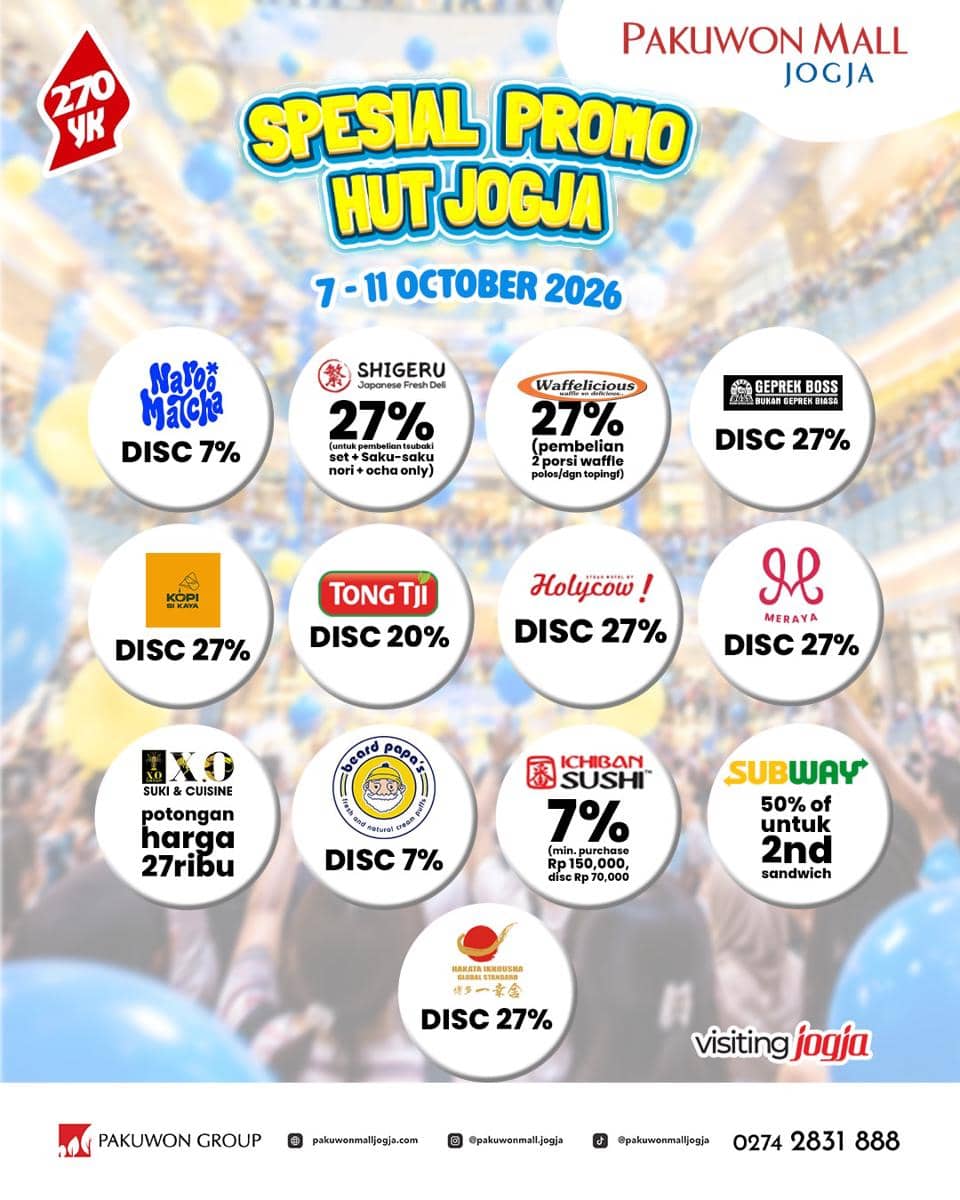promo hut jogja pakuwon mall