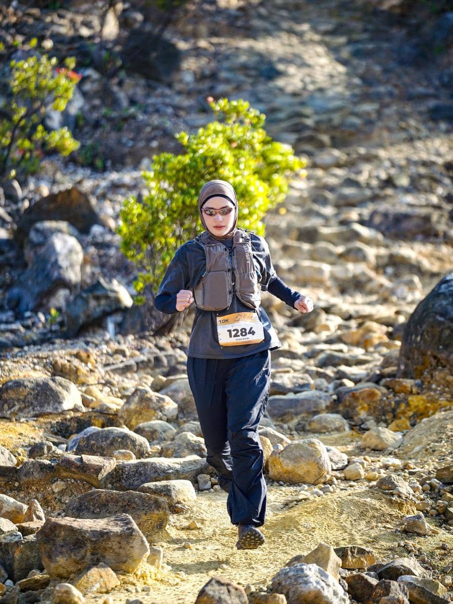 Dwi Handayani ikut Papandayan Trail Run 2026
