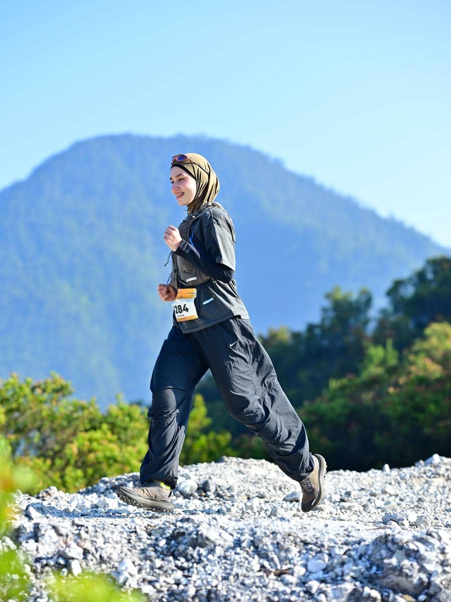 Dwi Handayani ikut Papandayan Trail Run 2026