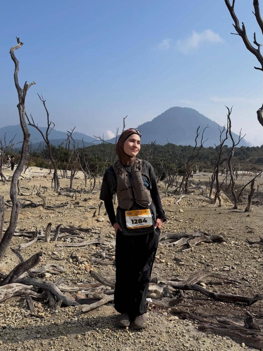 Dwi Handayani ikut Papandayan Trail Run 2026