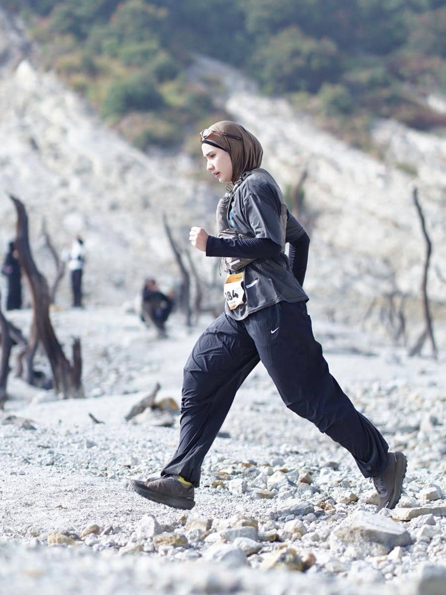 Dwi Handayani ikut Papandayan Trail Run 2026
