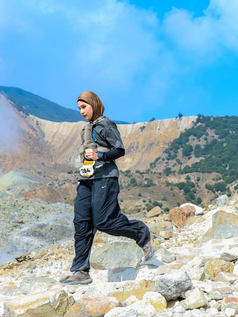 Dwi Handayani ikut Papandayan Trail Run 2026