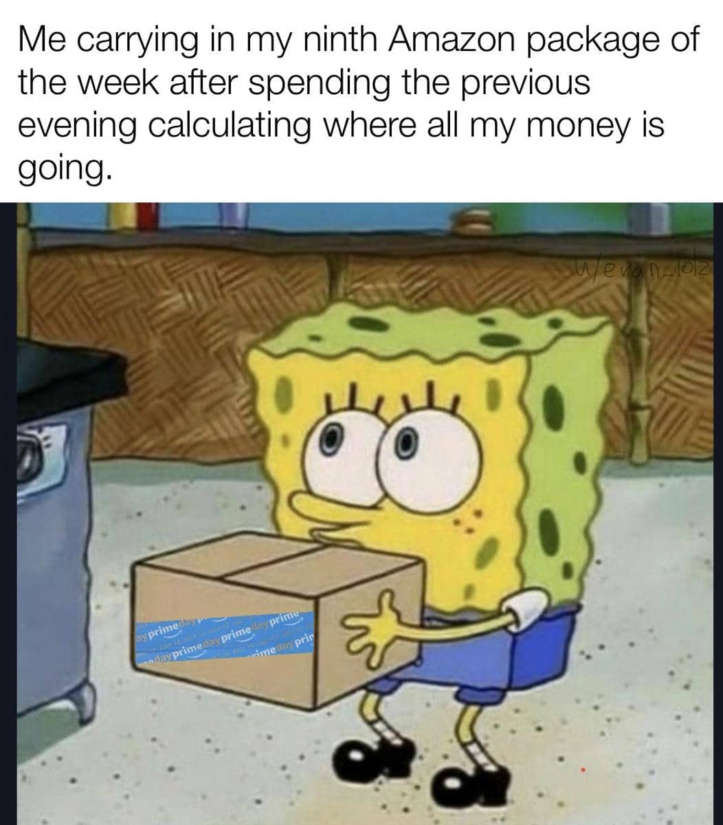meme SpongeBob tentang kurir