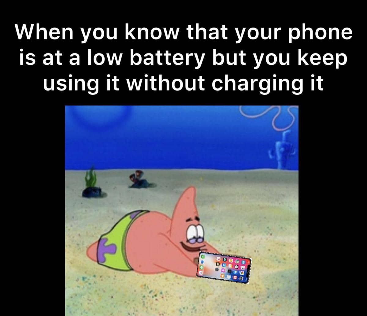 meme SpongeBob tentang kecanduan