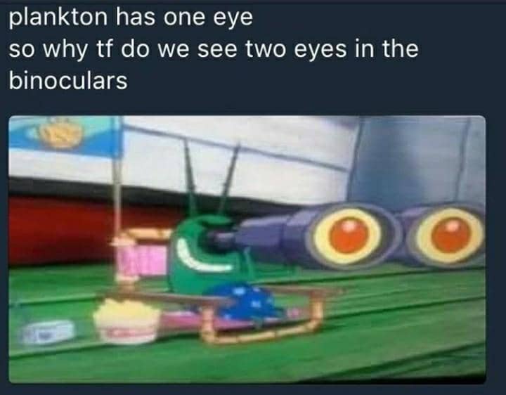 meme SpongeBob tentang mata