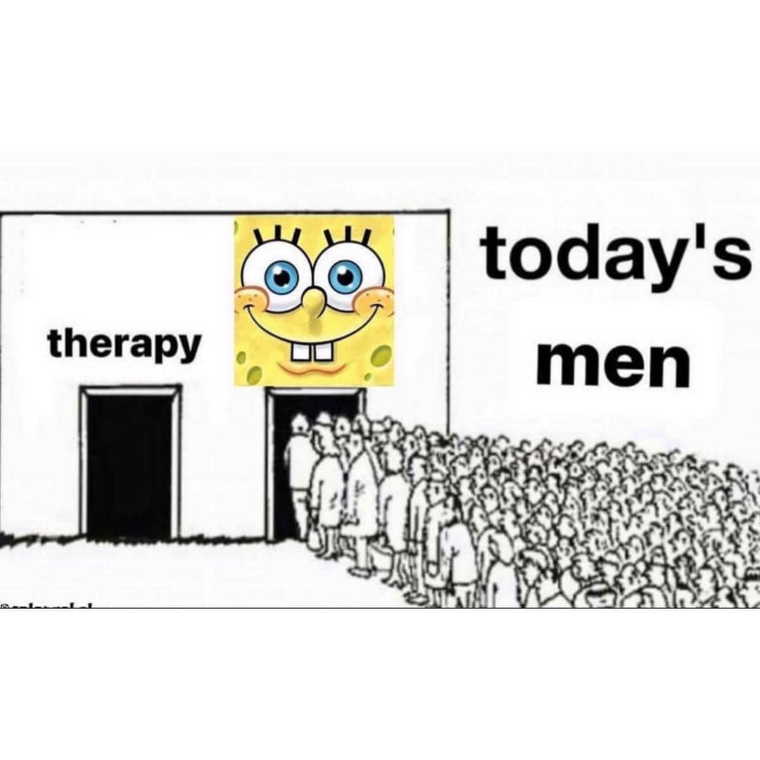 meme SpongeBob tentang terapi