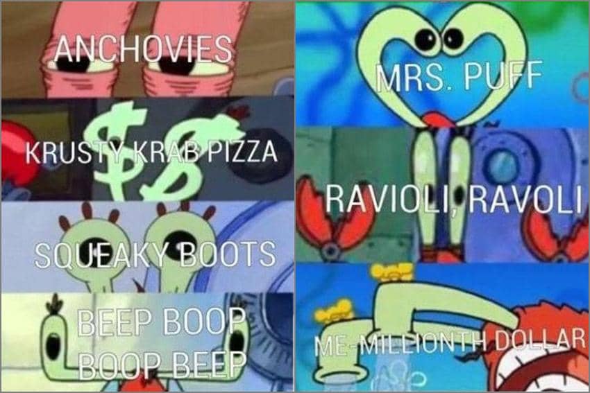 8 Meme SpongeBob tentang Mata, Mata Tuan Krabs Bervariasi!