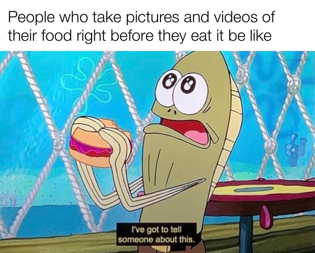 meme SpongeBob tentang kecanduan