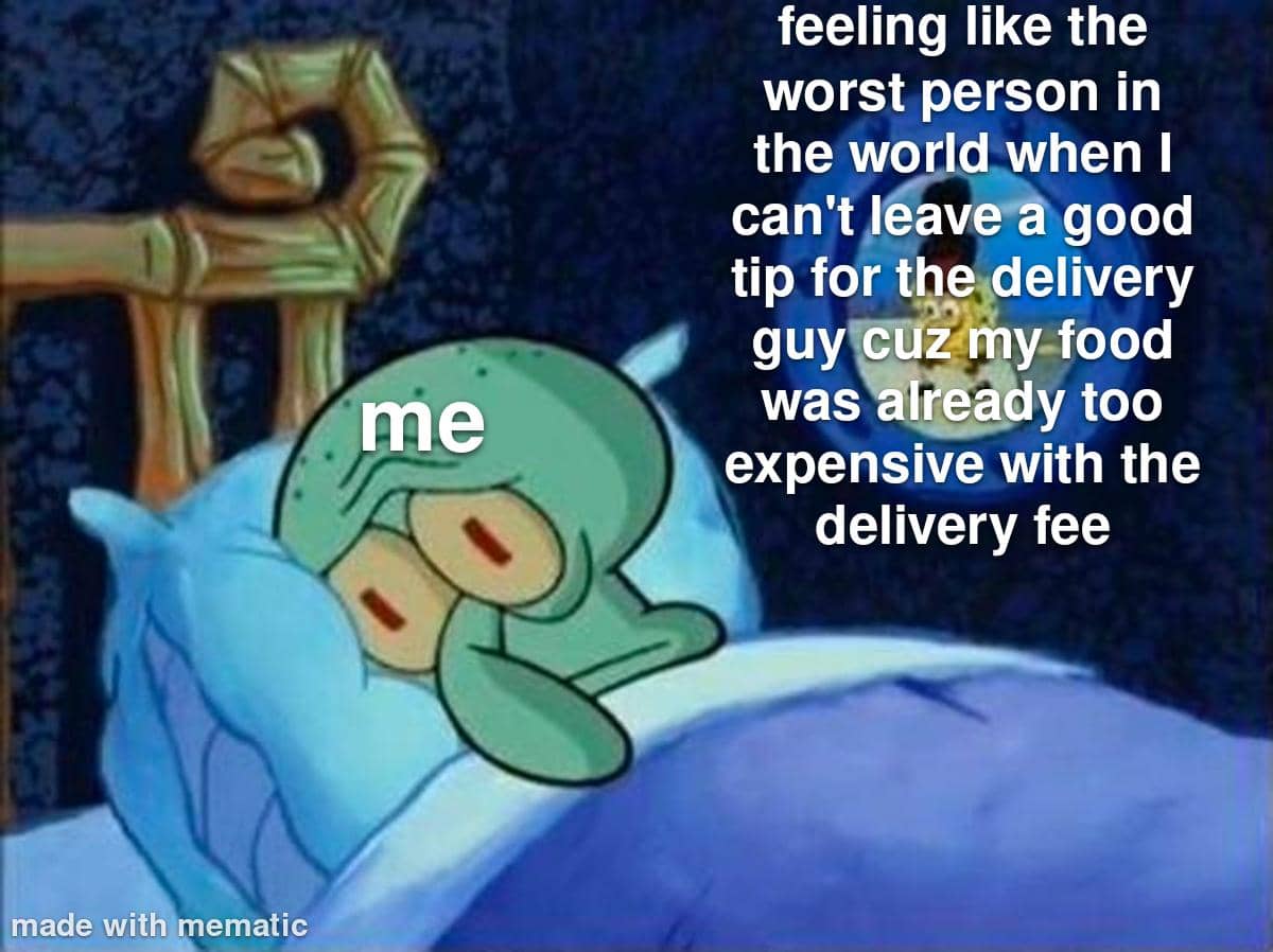 meme SpongeBob tentang kurir