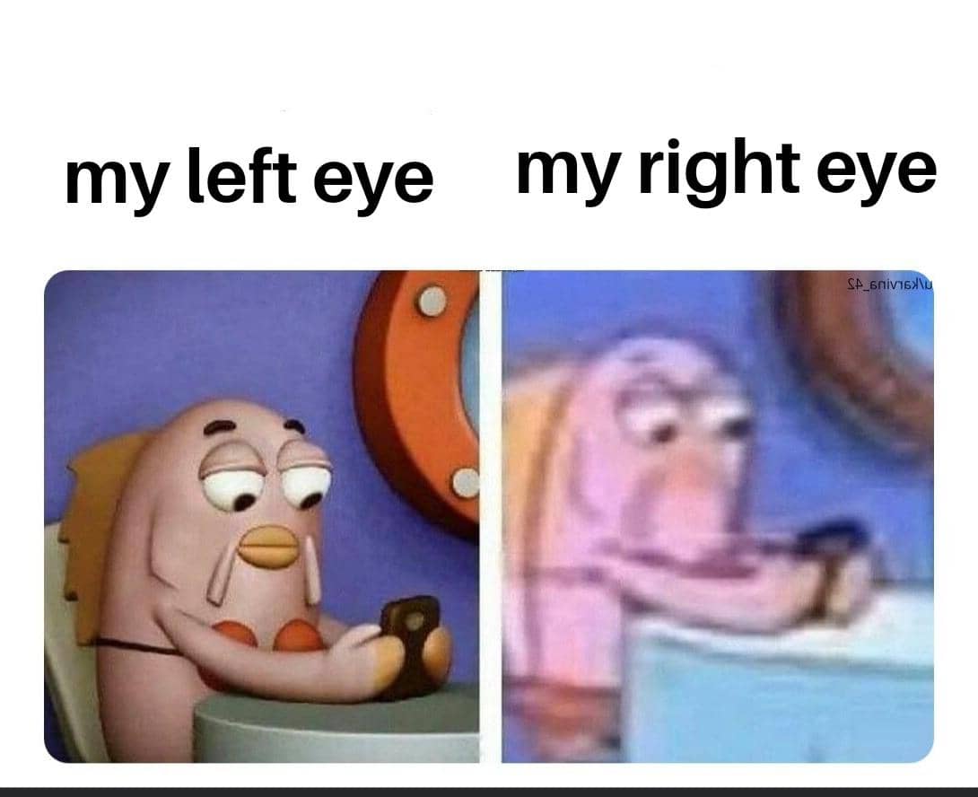 meme SpongeBob tentang mata
