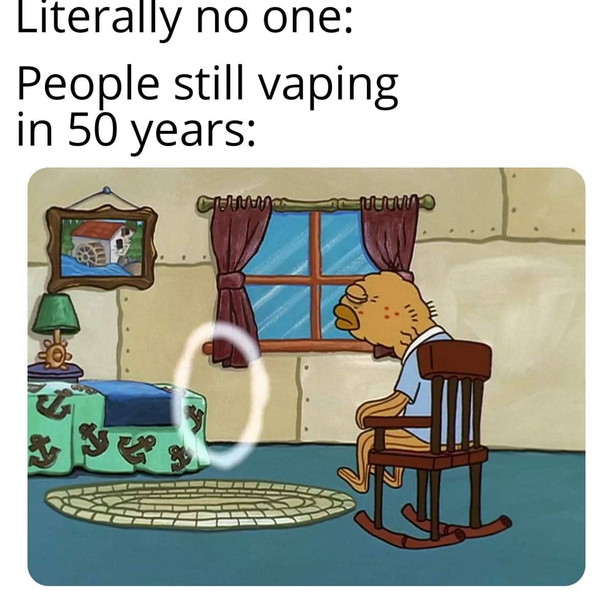 meme SpongeBob tentang kecanduan