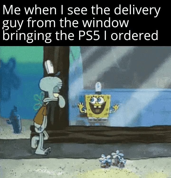 meme SpongeBob tentang kurir