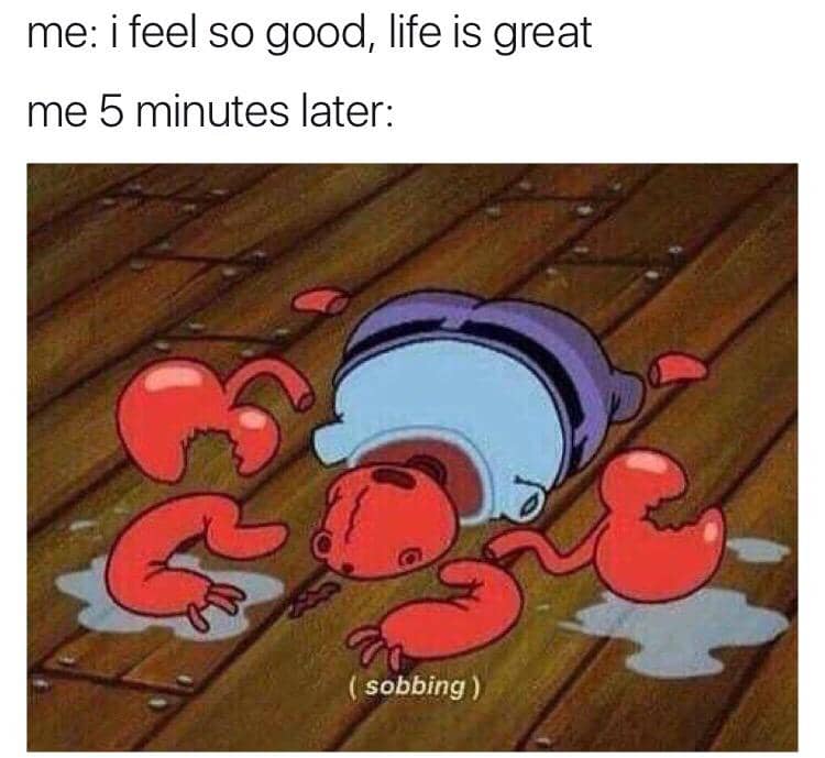 meme SpongeBob tentang terapi