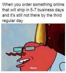 meme SpongeBob tentang kurir