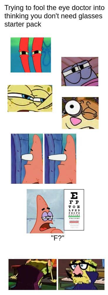 meme SpongeBob tentang mata