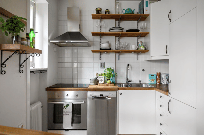 ilustrasi dapur kecil