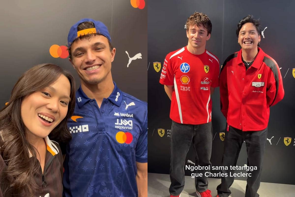 8 Artis Ketemu Pembalap F1 di Singapura, Selfie sama Charles Leclerc