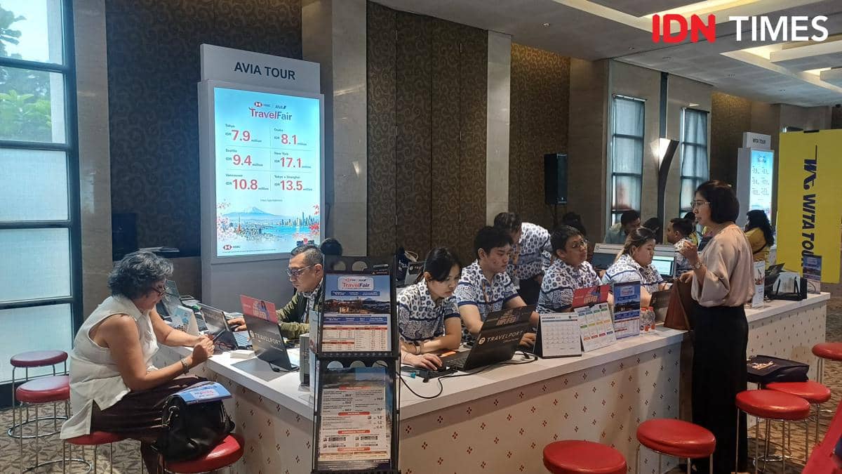 Potret agen travel HSBC-ANA Travel Fair 2026, Plaza Indonesia, Jakarta Pusat