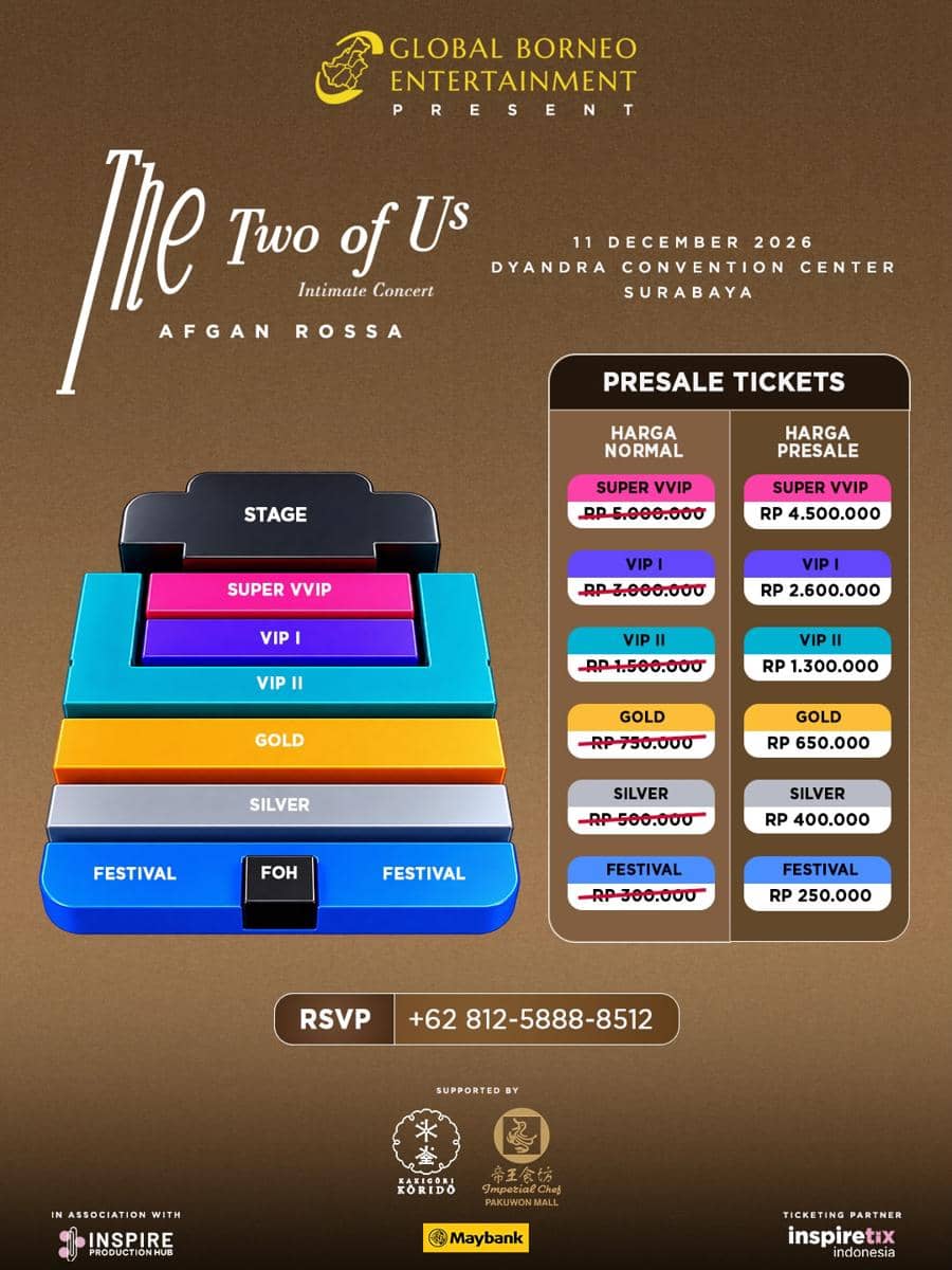 Panggung konser intim Afgan dan Rossa bertajuk “The Two of Us” dalam unggahan Instagram Inspire IDN.