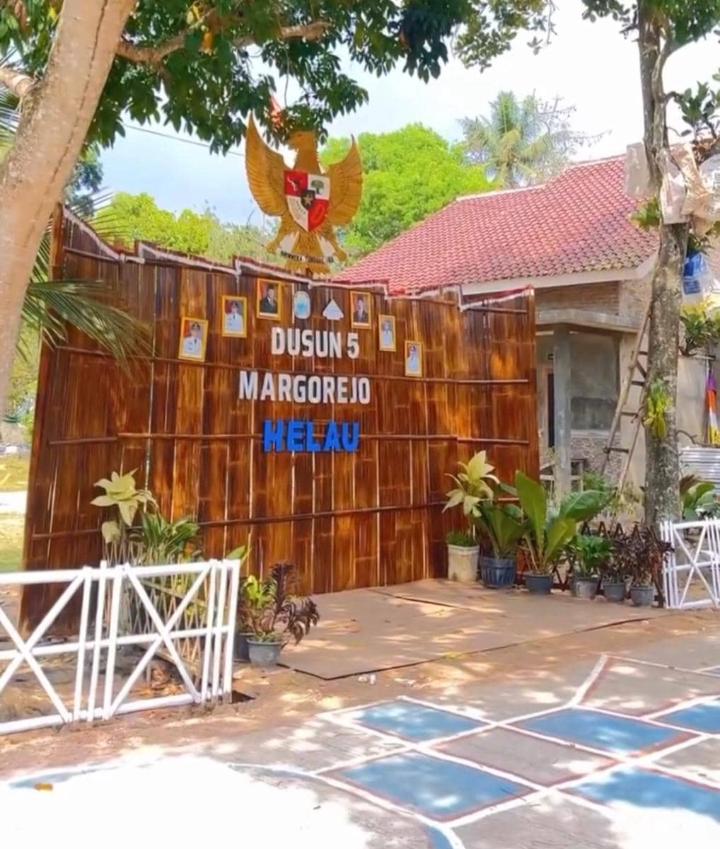 Potret Desa Helau Margo Rejo di Kecamatan Jatiagung, Lampung Selatan, yang dibagikan melalui Instagram.