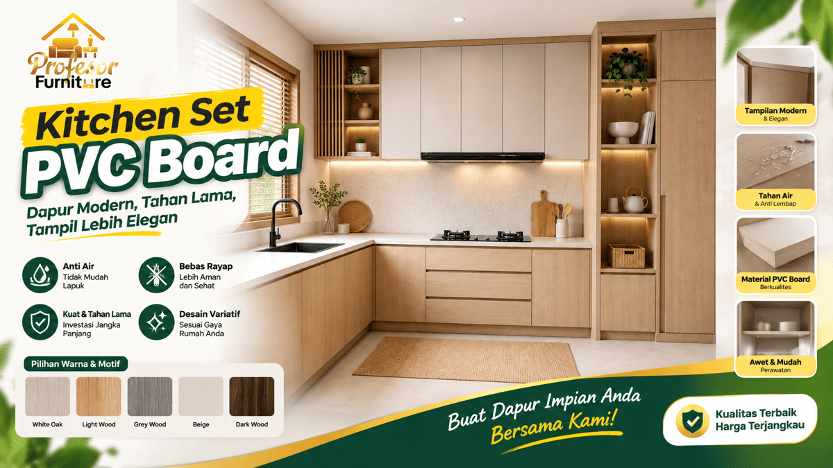 Solusi Hadapi Banjir dengan Kitchen Set PVC Board Tahan Air dan Rayap