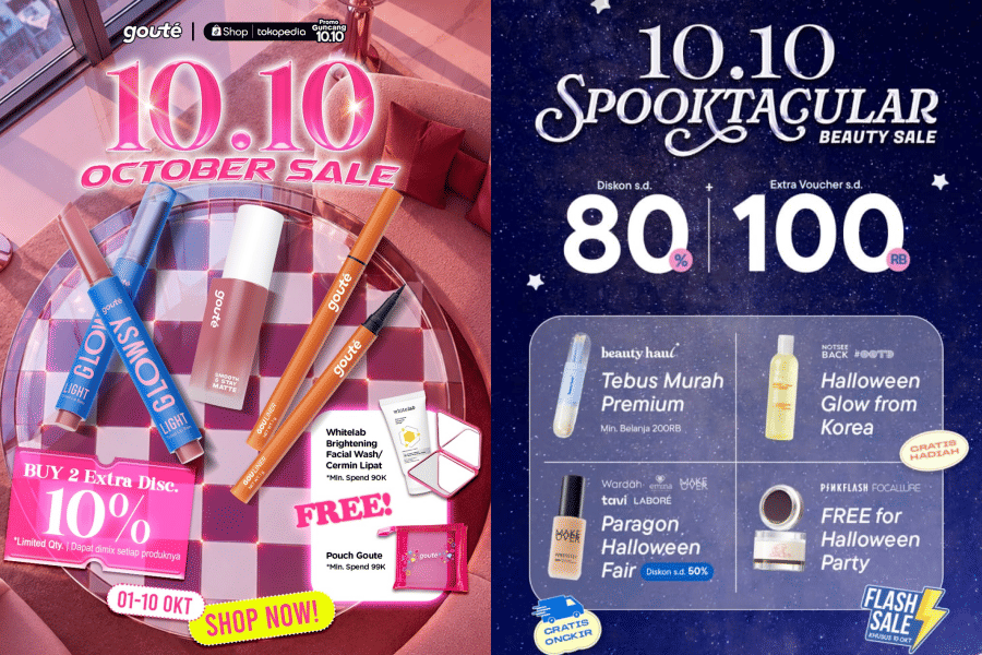 Deretan Diskon 10.10 Makeup Skincare, Cek Sekarang buat Stok!