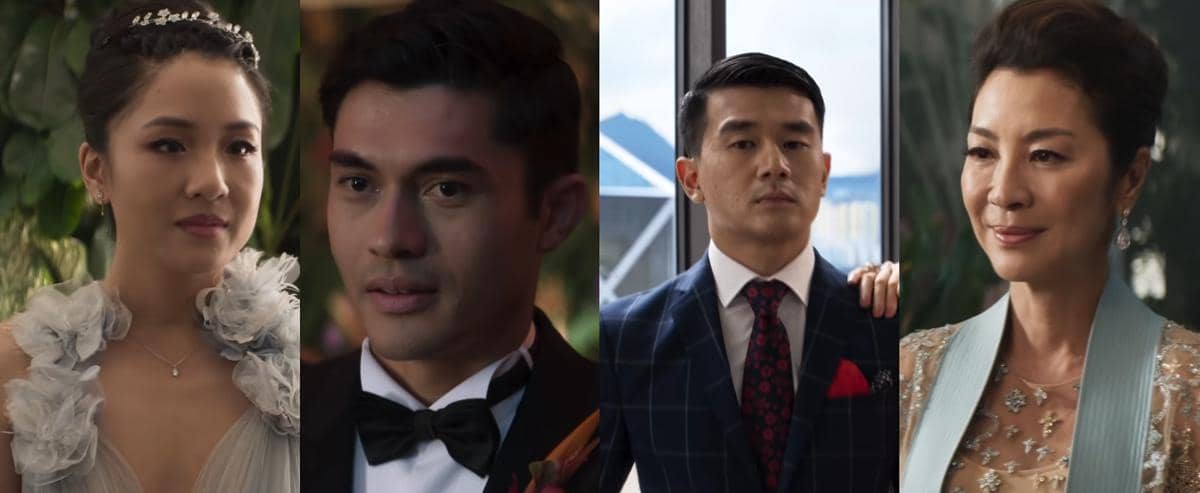 Teaser pengumuman serial Crazy Rich Asians dari HBO Max dengan judul berwarna emas pada latar gelap.