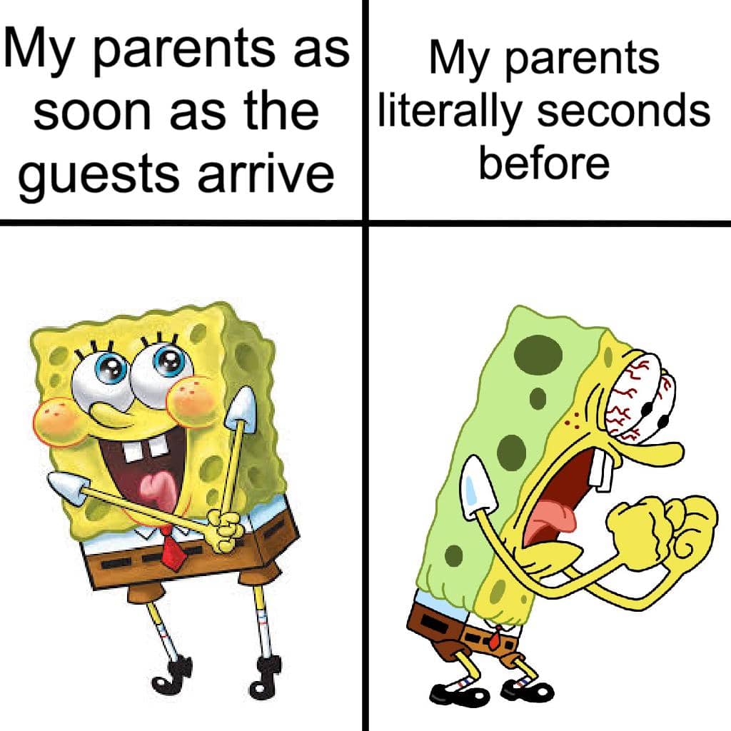 meme SpongeBob tentang mood buruk