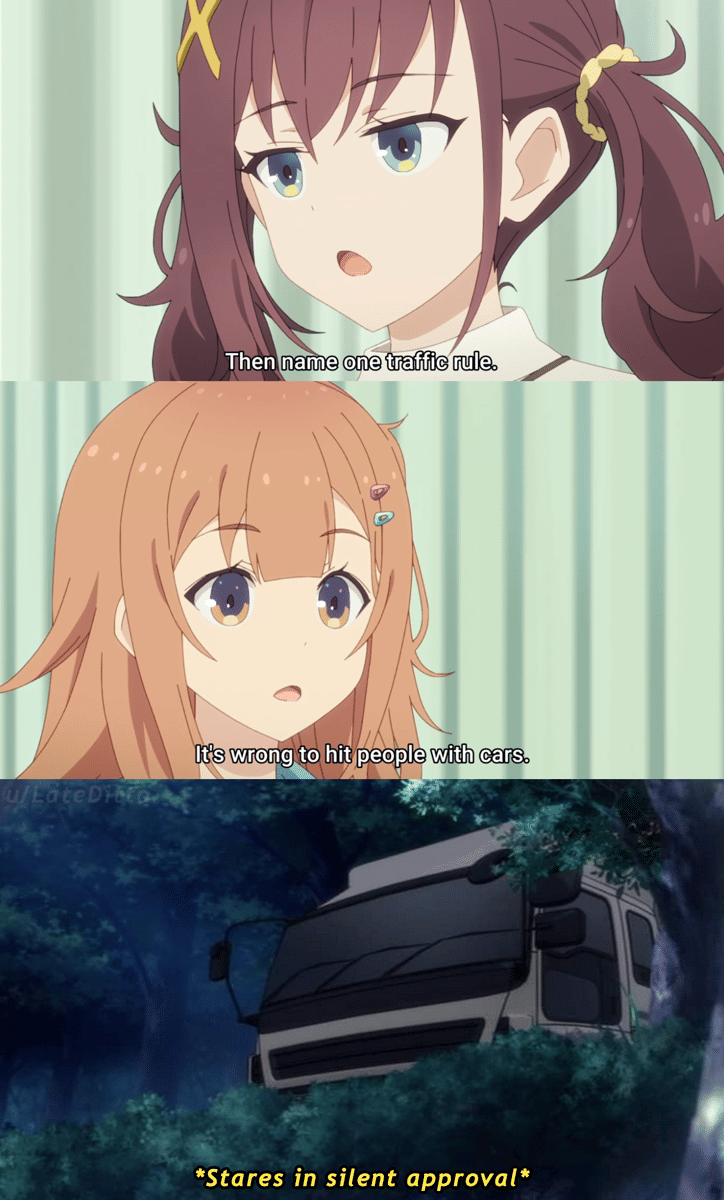 meme anime tentang lalu lintas