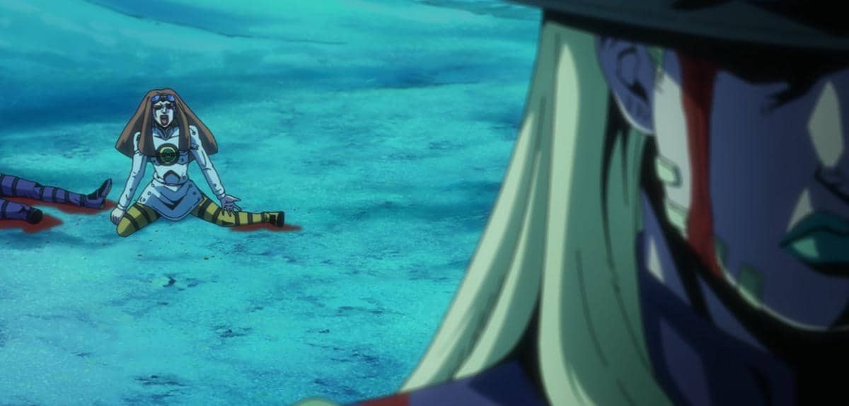 Laurence menyampaikan bahwa Gyro memiliki harga buronan dalam adegan Steel Ball Run produksi Netflix.