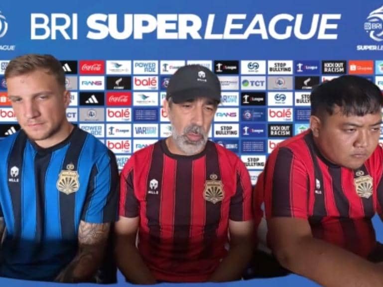 Konferensi pers pre-match Bhayangkara Presisi Lampung FC jelang menghadapi Arema FC di Stadion Kanjuruhan, Sabtu (10/10/2026). (Dok. Bhayangkara FC).