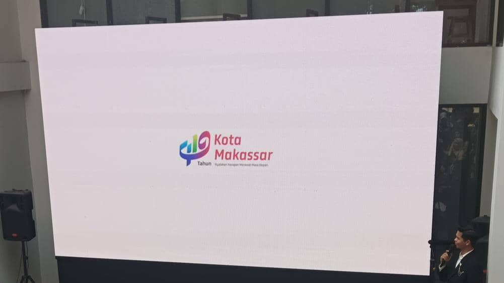 Logo resmi Hari Jadi ke-419 Kota Makassar karya Agung Alfata dari Tudob Studio yang mengangkat filosofi pappaseng.