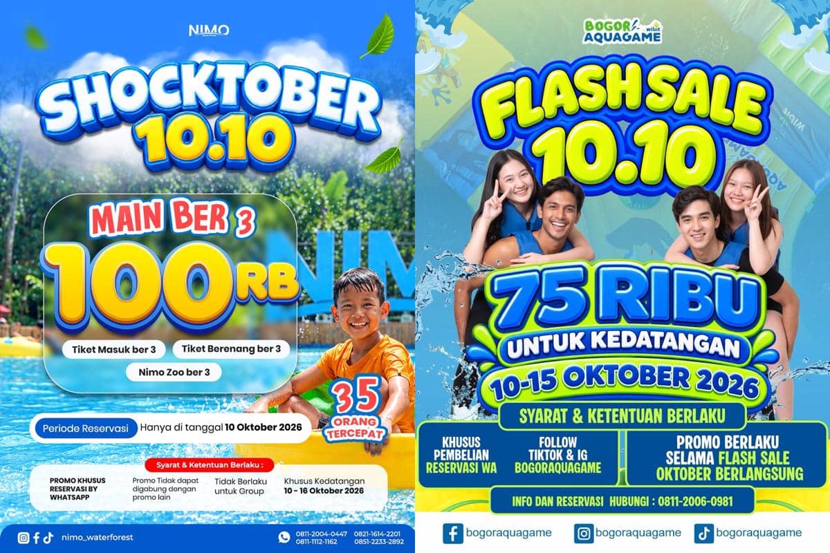 Deretan Promo Tempat Wisata Tanggal Kembar 10.10 2026, Ada Flash Sale!
