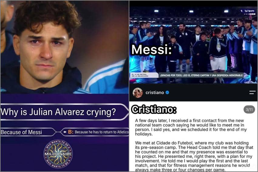 8 Meme Messi Pensiun dari Timnas Argentina, Alvarez Bikin Salfok